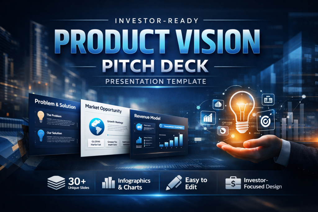 investor ready product vision pitch deck template