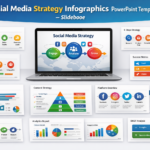 social media strategy infographics powerpoint template – slidebooe