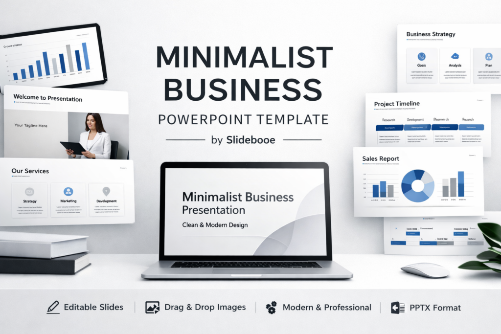 minimalist business powerpoint templates by slidebooe